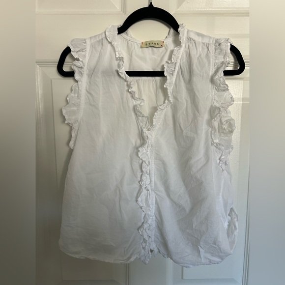 Elegant White Ruffle Blouse - Picture 1 of 3